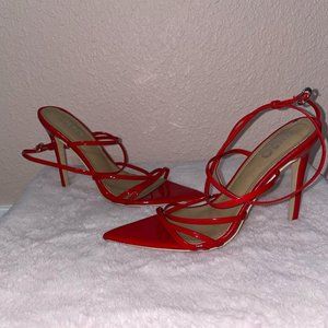 Red Strappy Heel, Size 9